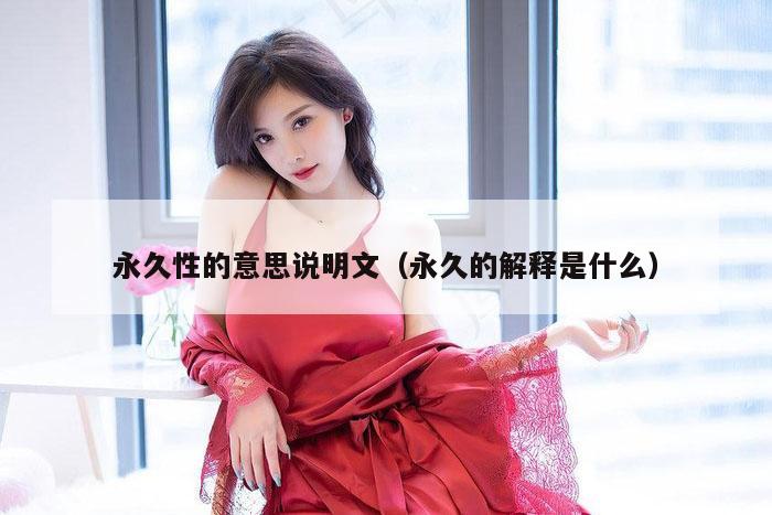 永久性的意思说明文（永久的解释是什么）